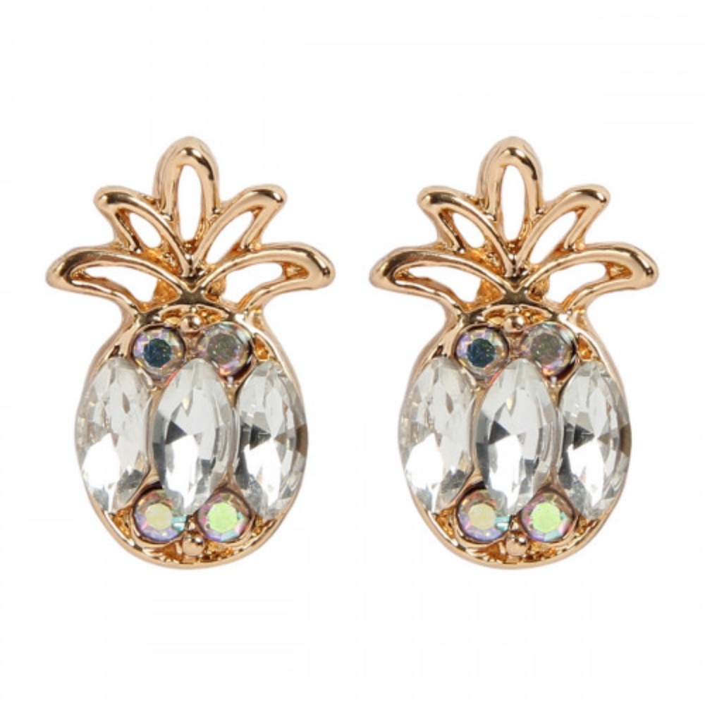 Pineapple stone post earring's - Picture 3 of 8